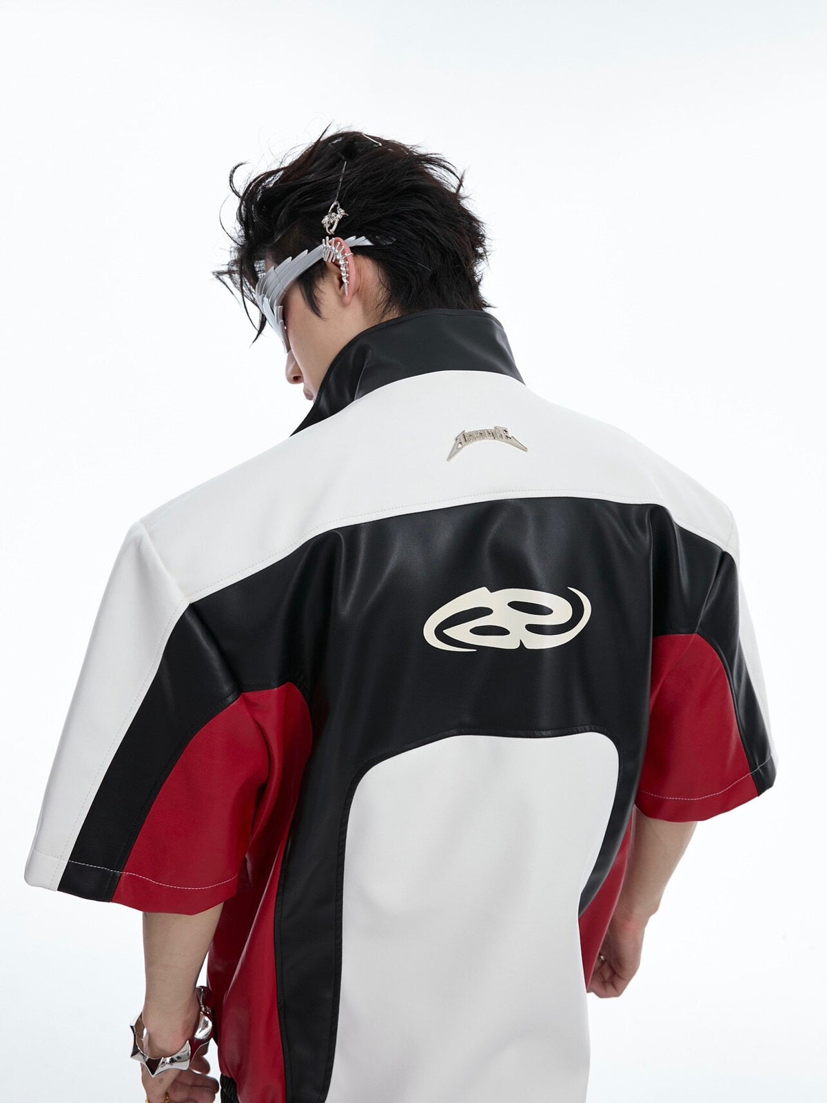 Color-Block Faux Leather Jacket - product image 2