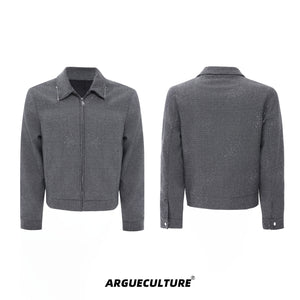 Contrast Lapel Cotton Jacket and Pants Set - product image 5