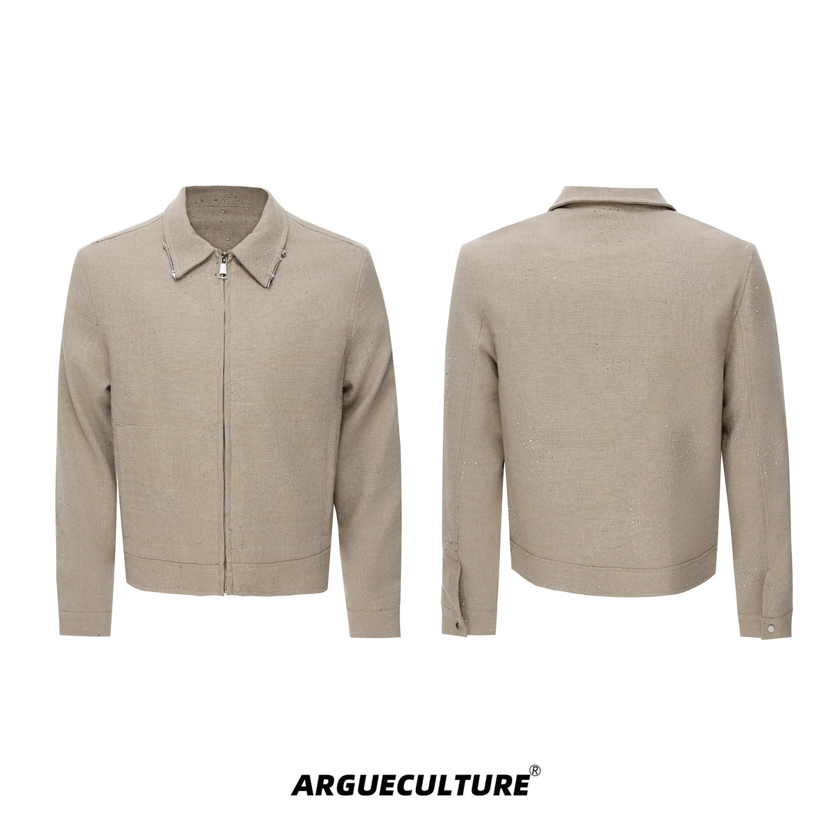 Contrast Lapel Cotton Jacket and Pants Set - product image 5