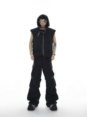 Deconstructed Hooded Vest and Cargo Pants - product image 1