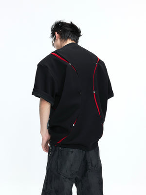 Deconstructed Contrast Panel T-Shirt - product image 3