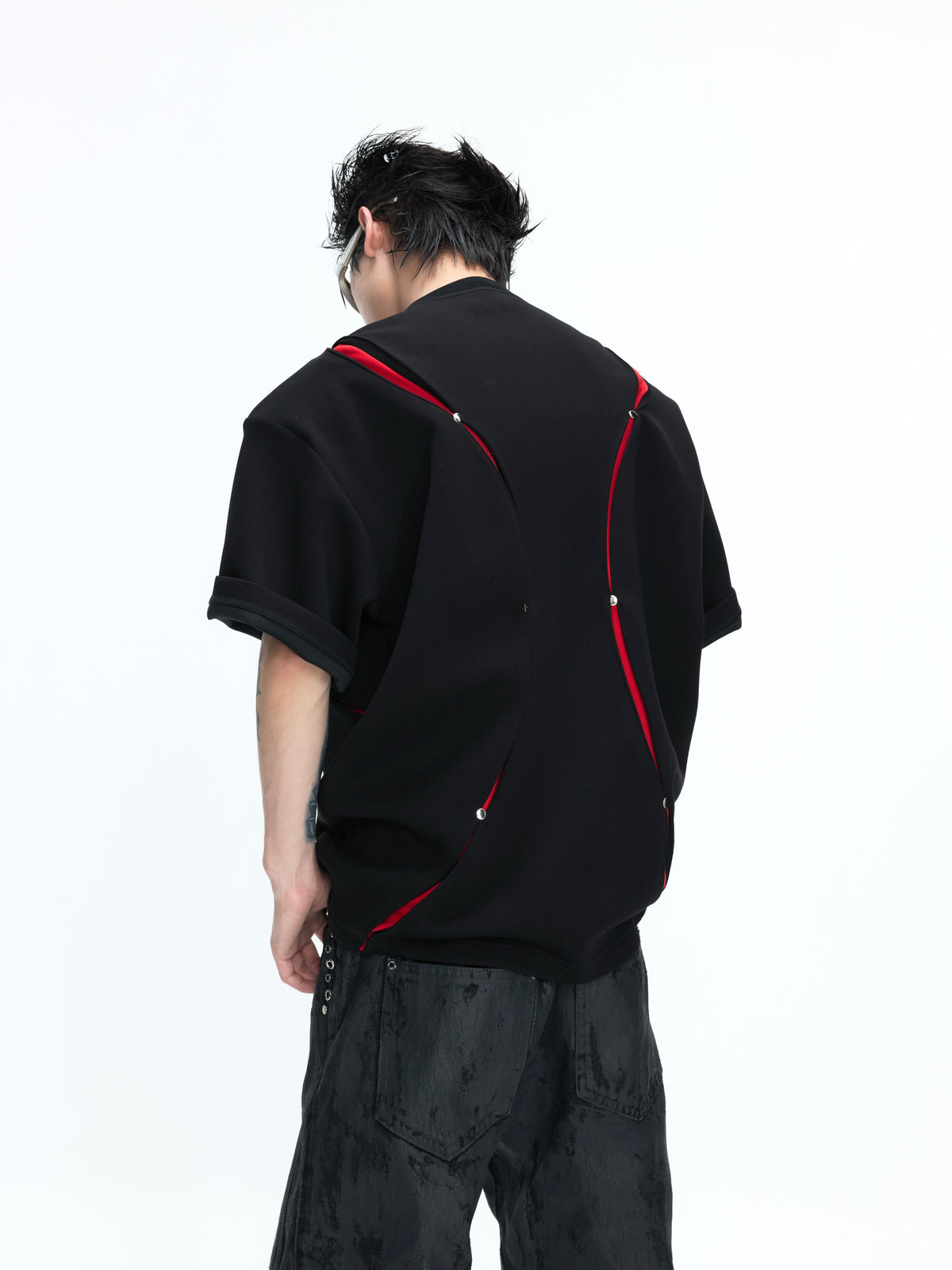 Deconstructed Contrast Panel T-Shirt - product image 3