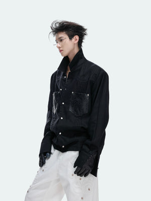Floral Embroidered Linen Shirt Jacket - product image 2