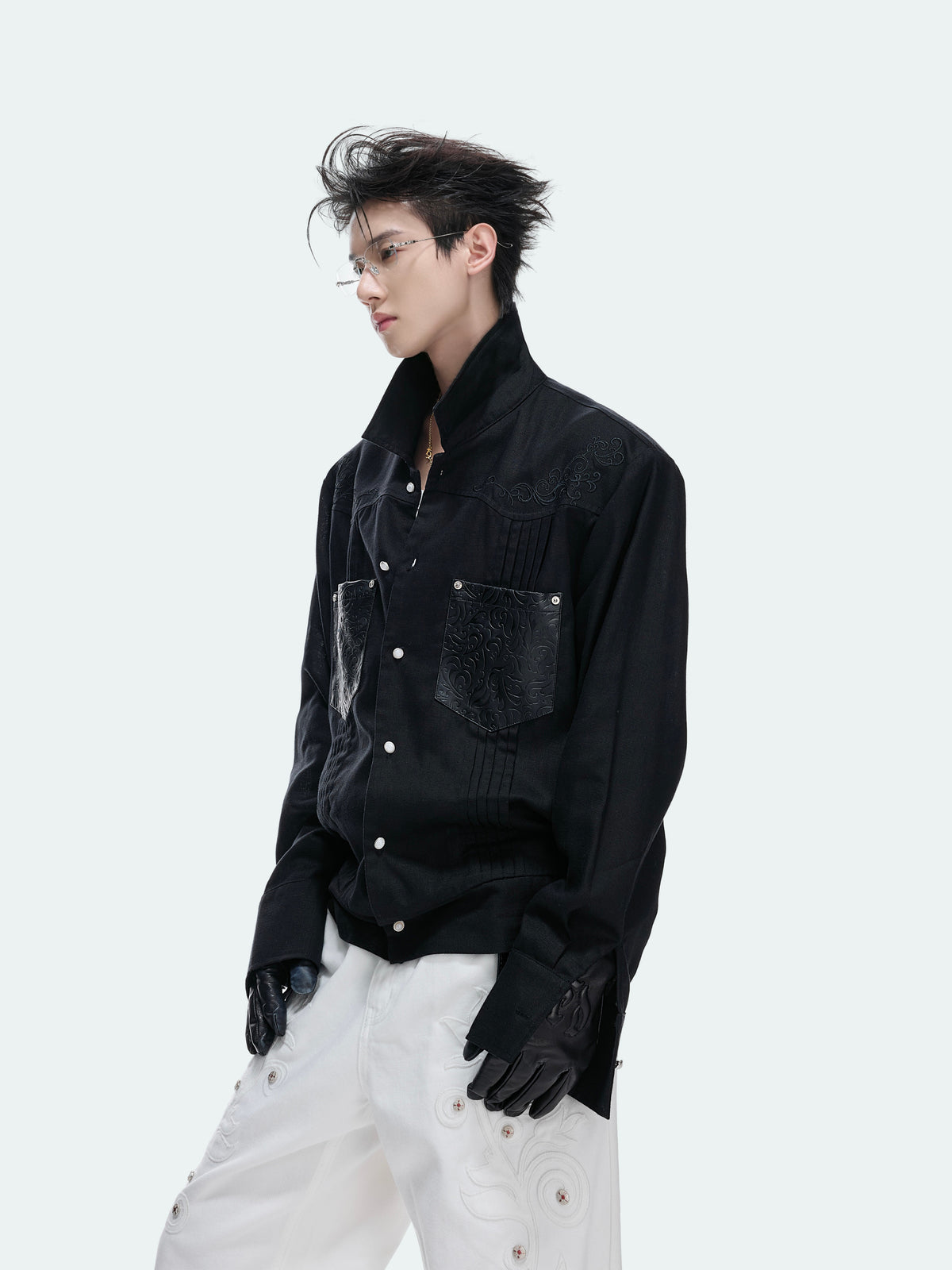 Floral Embroidered Linen Shirt Jacket - product image 2