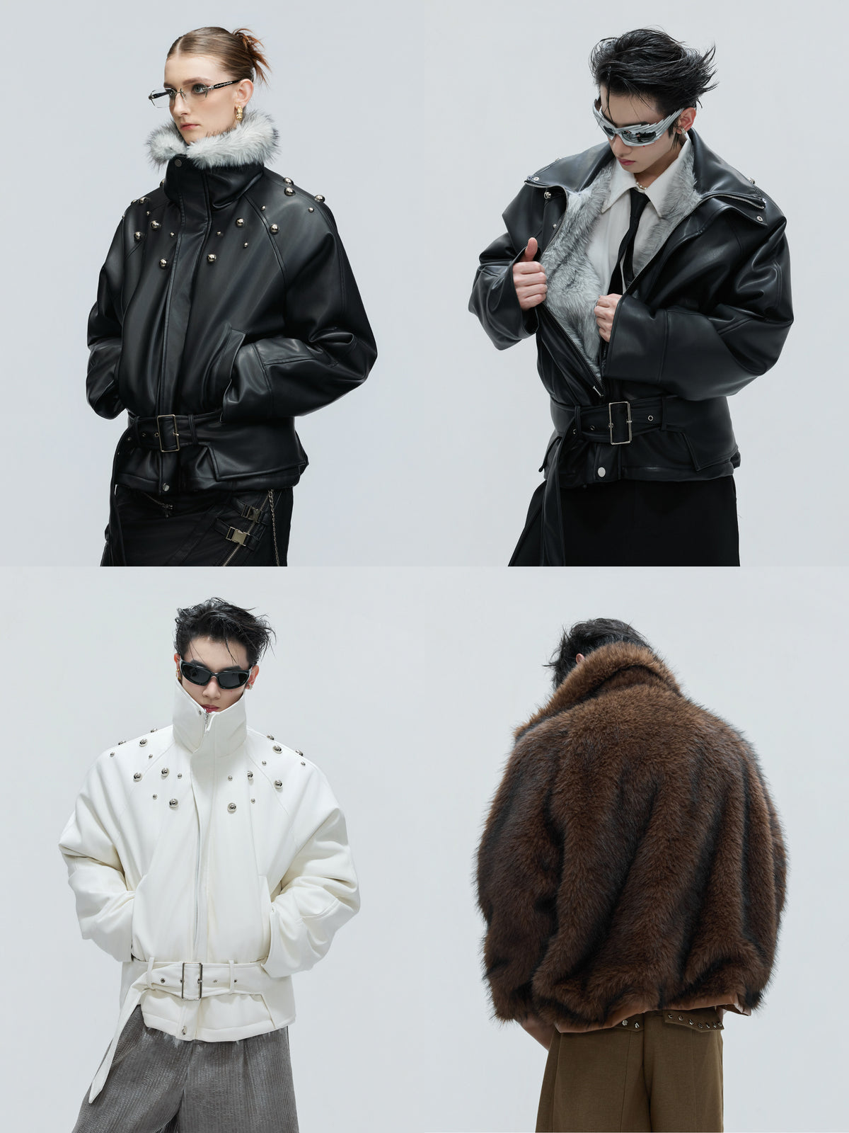 Faux Leather Fur-Collar Short Jacket - product image 5