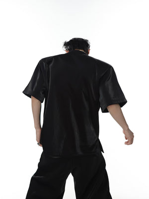 Liquid-Finish Shoulder-Button T-Shirt - product image 3