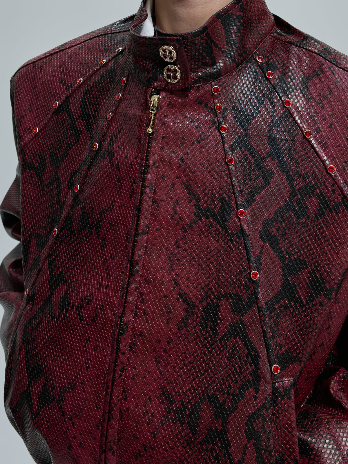 Reversible Croc-Texture Faux Leather Jacket - product image 4