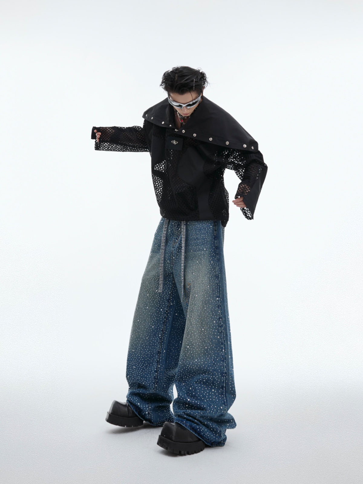 Crystal-Detail Relaxed Straight-Leg Jeans - product image 5