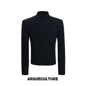 Structured Pleated Mock-Neck Top - product image 5