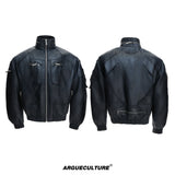 Deconstructed Faux Leather Jacket - product image 5