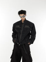 Washed Cropped Denim Jacket - product image 4