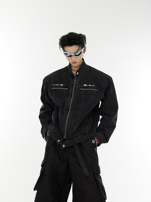 Washed Cropped Denim Jacket - product image 4