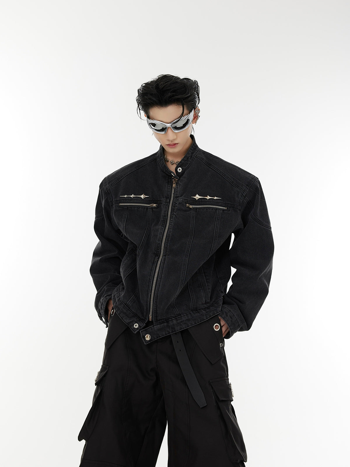 Washed Cropped Denim Jacket - product image 4