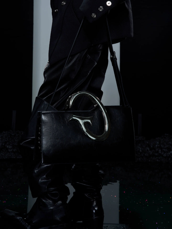 Avant-Garde Metal Handle Chain Crossbody Bag - ArgueCulture