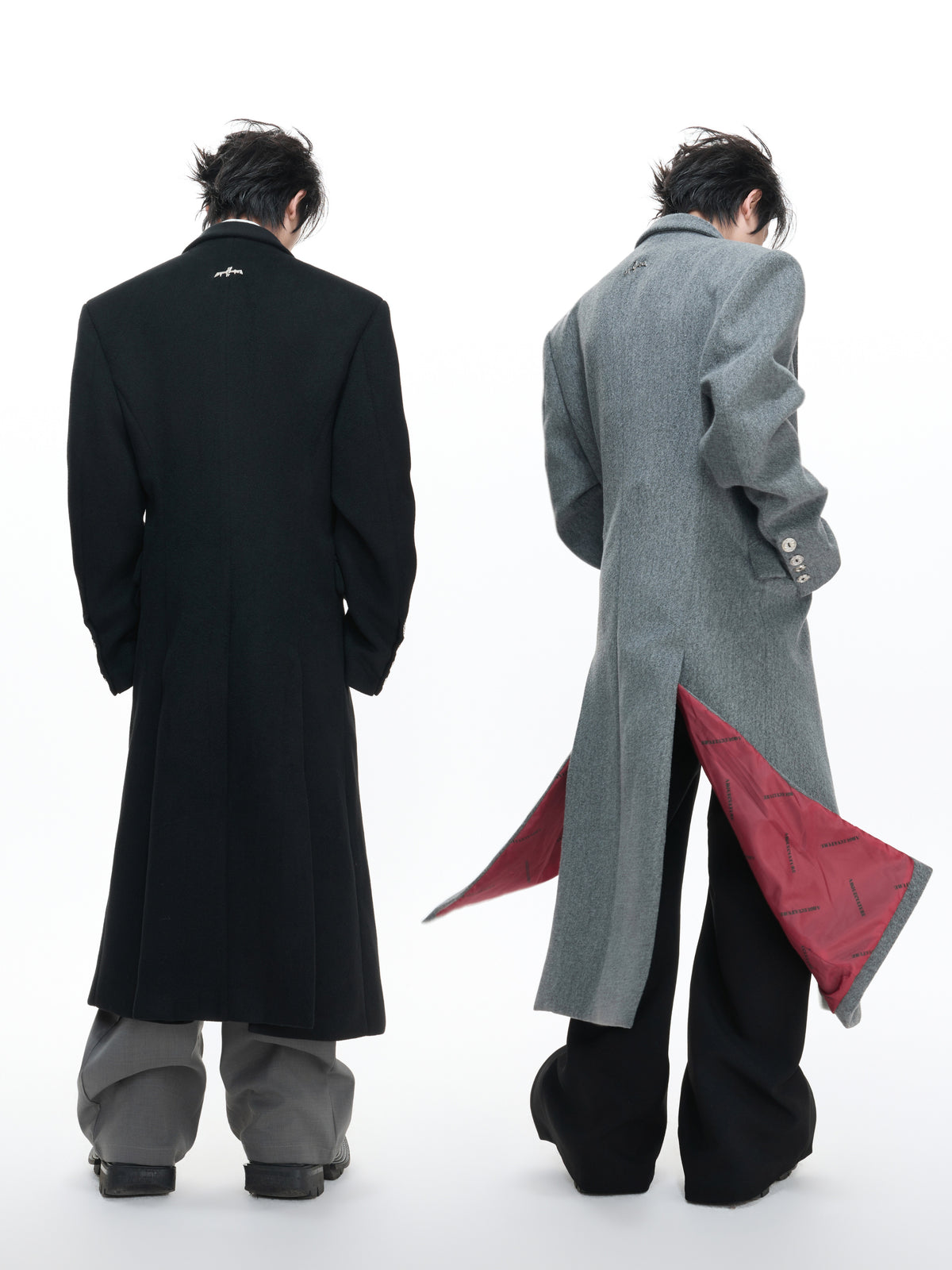 Metal-Accent Longline Double-Breasted Coat - product image 4