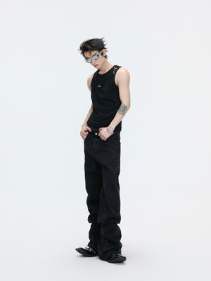 Asymmetric Faux-Layer Ribbed Tank - product image 4
