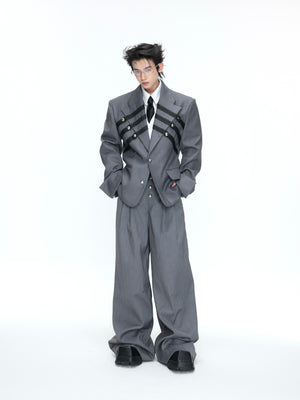 Metal-Detail Wide-Lapel Suit Separates - product image 1