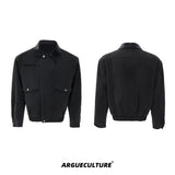 Contrast Lapel Workwear Jacket - product image 5