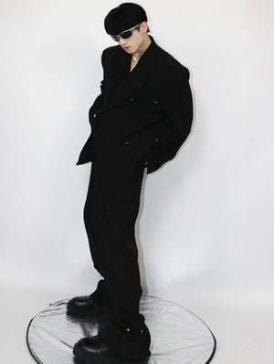 Relaxed Black Double-Breasted Blazer - product image 4