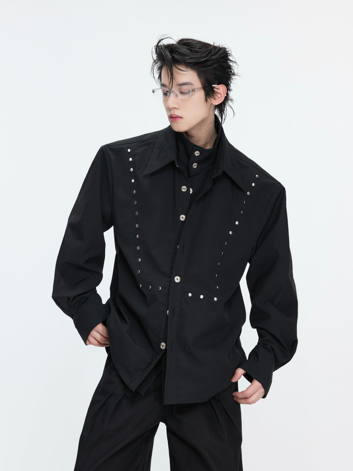Mock-Layer Lapel Shirt - product image 5