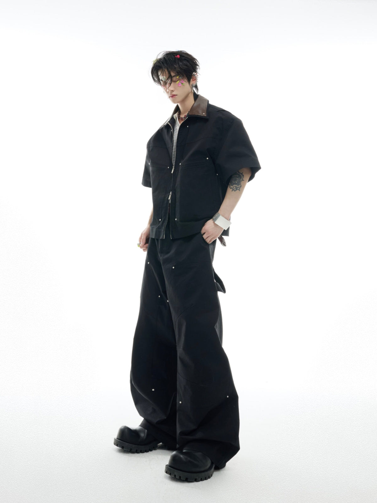 PU-Panel Short-Sleeve Jacket - product image 1