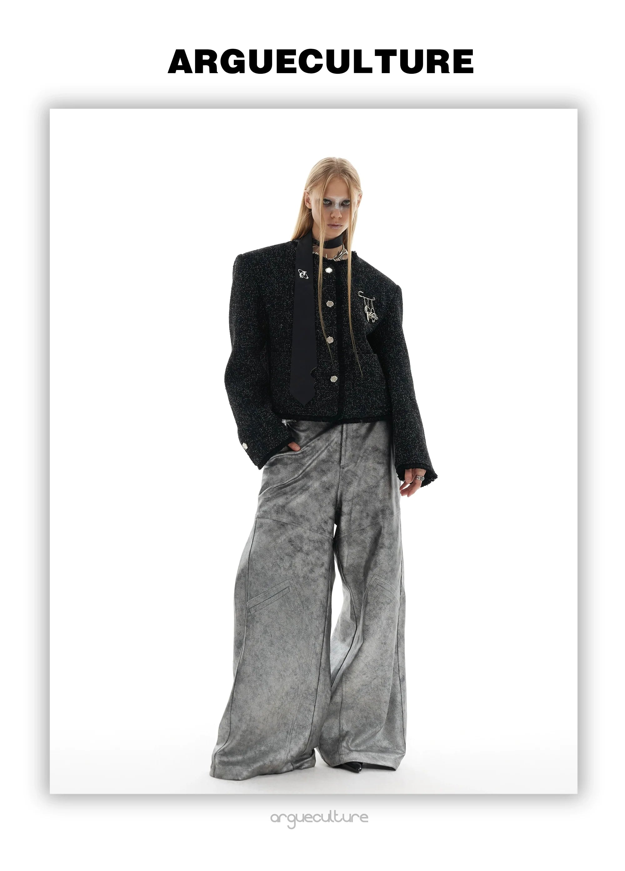 Luxury Short Tweed Jacket with Metallic Details and Fringe Trim ¡§C High Fashion - ArgueCulture