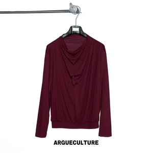 Drape-Neck Long-Sleeve Top - variant image 8