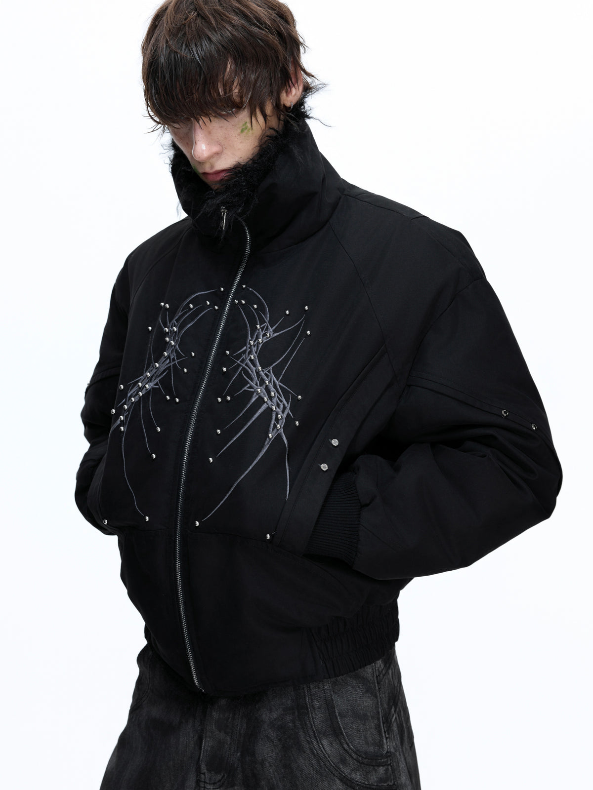 Heavyweight Embroidered Cropped Jacket - product image 3