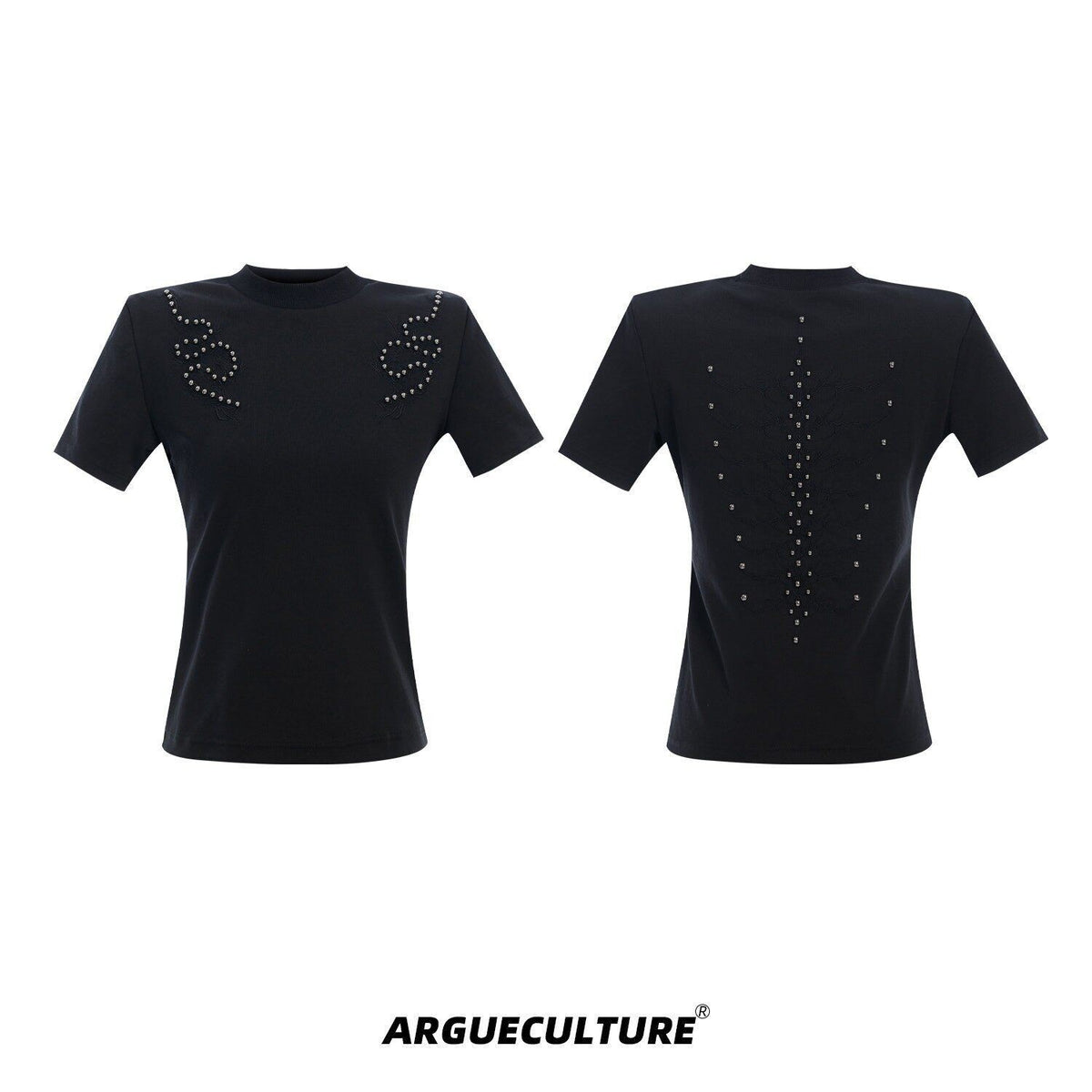 Spine Embroidered Fitted T-Shirt - product image 5