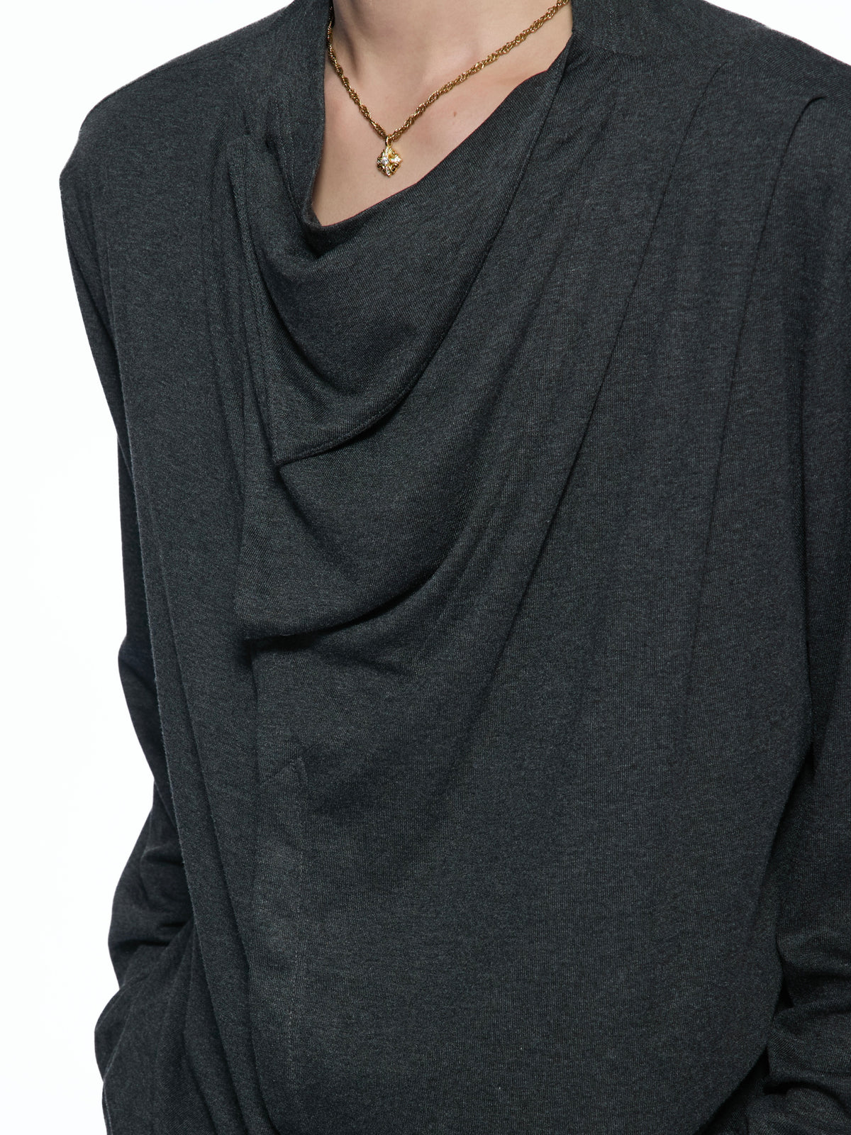 Drape-Neck Long-Sleeve Top - product image 5