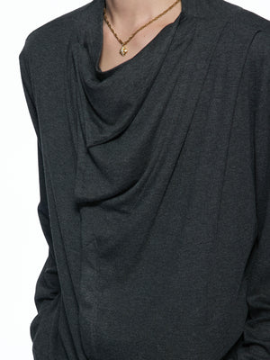Drape-Neck Long-Sleeve Top - product image 5