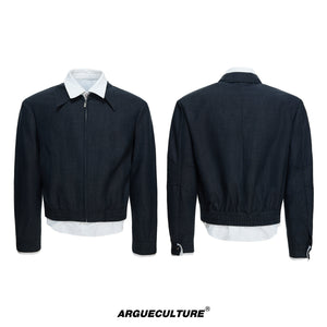 Faux-Layer Cropped Boxy Jacket - product image 5