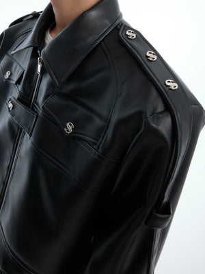 Deconstructed Metal Detail Cropped Jacket - product image 4
