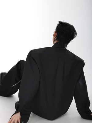 Pleated Stand-Collar Shirt - product image 3