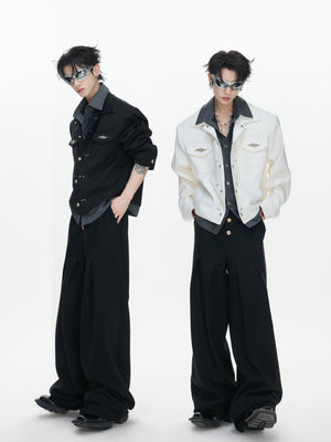 Striped Layered Short Wide Jacket - product image 5