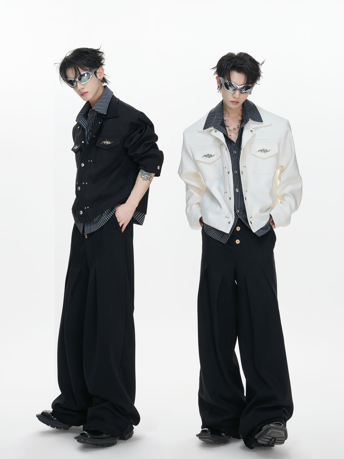 Striped Layered Short Wide Jacket - product image 5