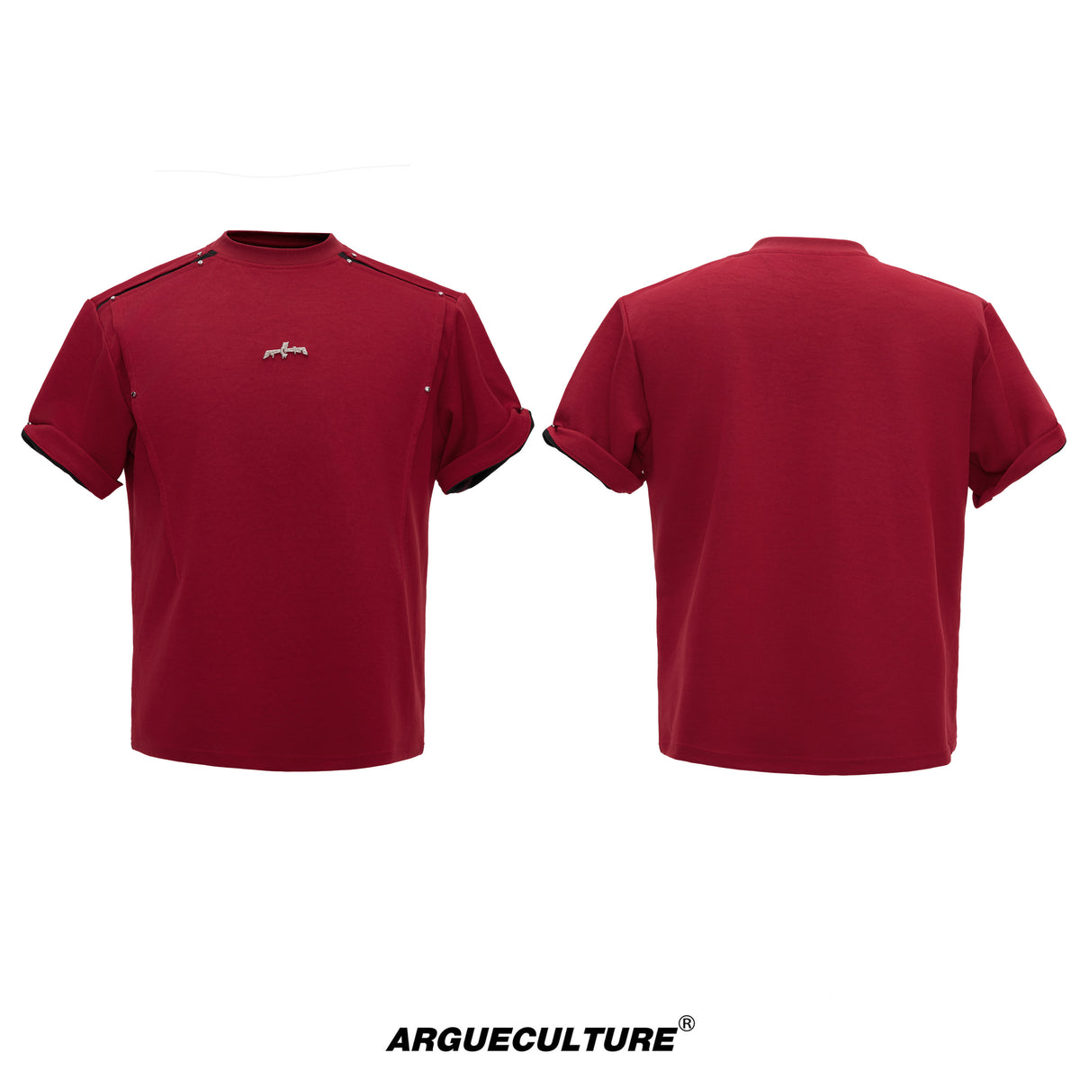 Contrast-Panel Unisex Crew Neck Tee - product image 5