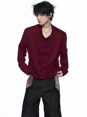 Drape-Neck Long-Sleeve Top - product image 2
