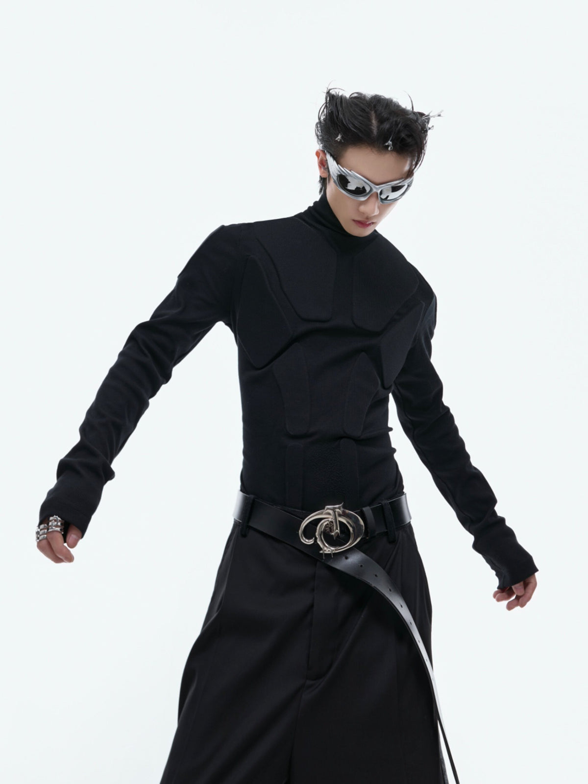 3D Armor Mock-Neck Long-Sleeve Top - product image 2