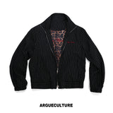 Striped Leopard-Lined Stand-Collar Jacket - product image 5