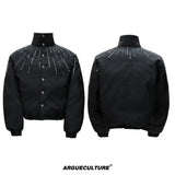 Black Rhinestone Cropped PU Jacket - product image 5