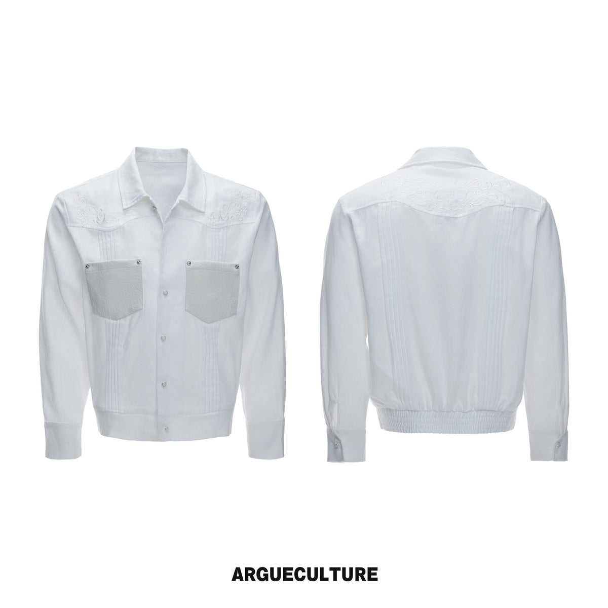 Embroidered Stripe Shirt & Wide-Leg Pants - variant image 8