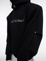 Deconstructed High-Neck Sequin Hoodie - product image 1