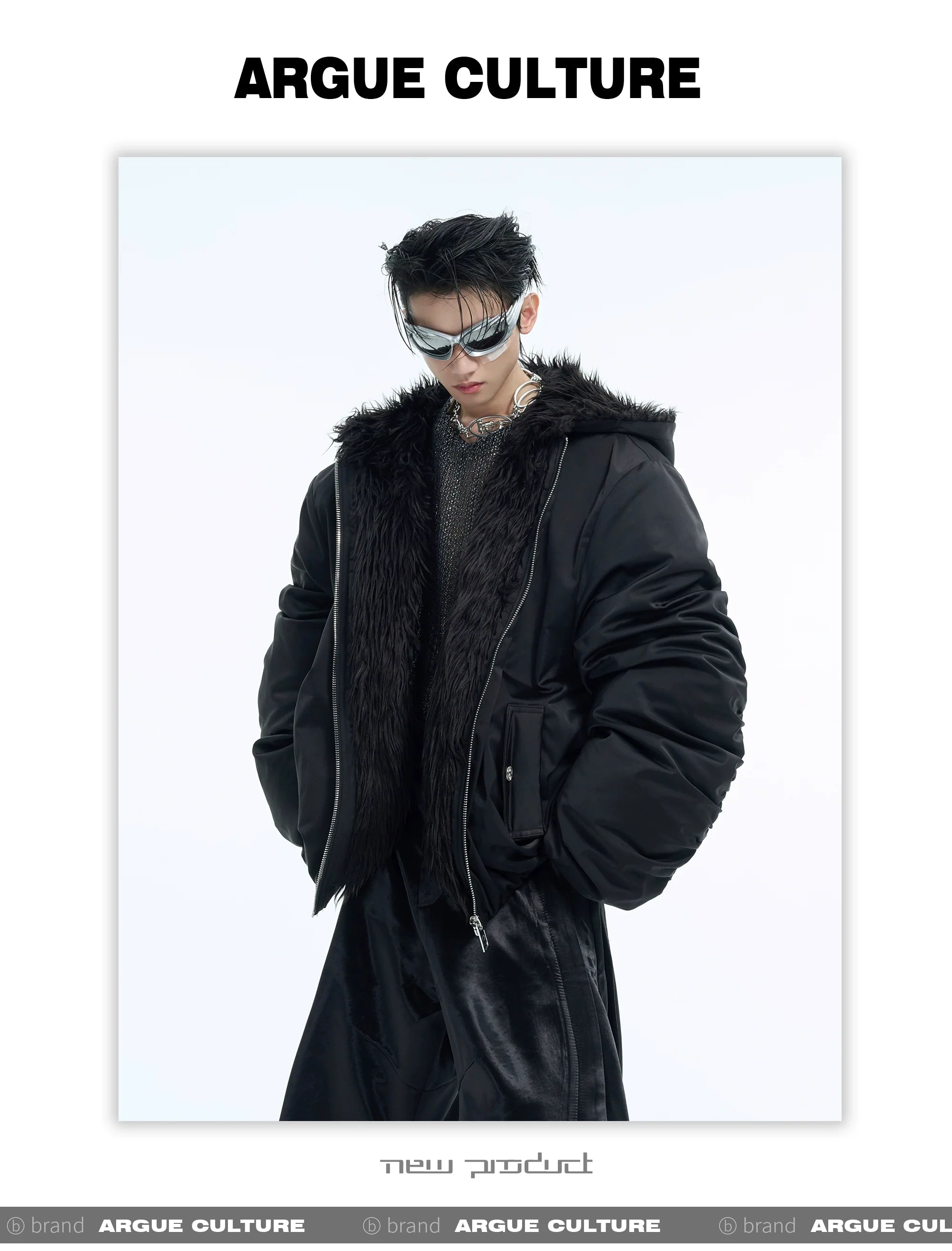 Men?¡¥s Faux Fur Hooded Waterproof Puffer Jacket - ArgueCulture