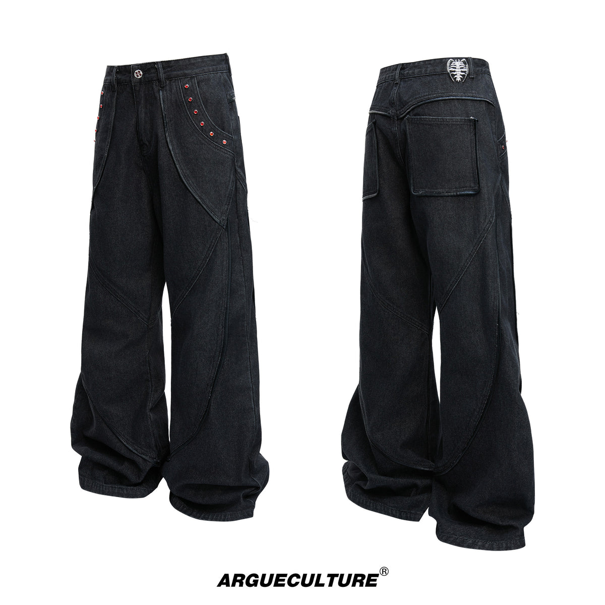 Washed Black Wide-Leg Jeans - product image 5