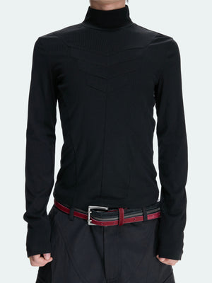 Structured Pleated Mock-Neck Top - product image 5