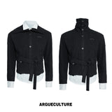 Layered-Collar Zip Knit Cardigan - variant image 7