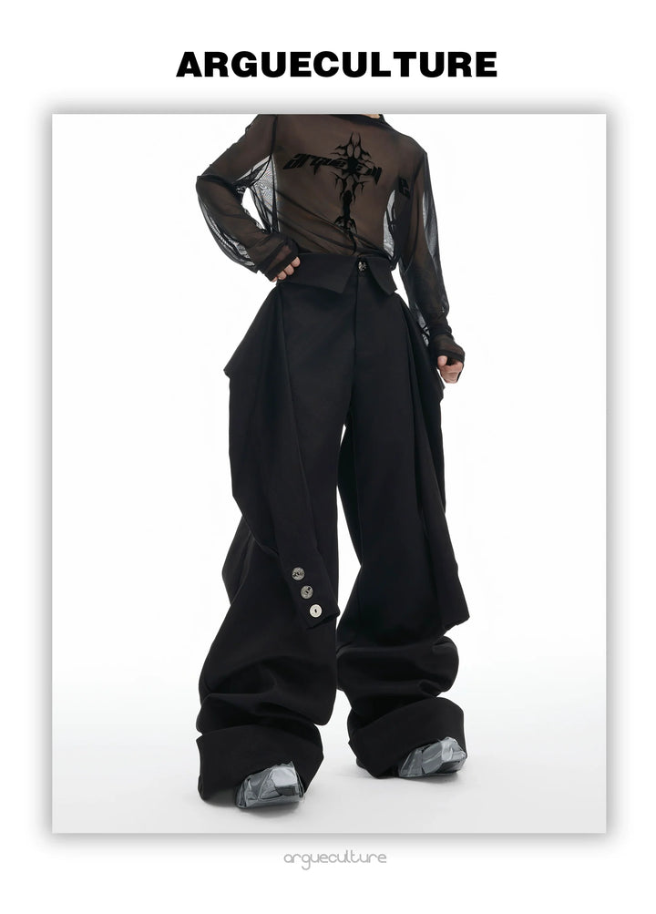 Asymmetrical Sleeve Patchwork Cargo Pants - ArgueCulture