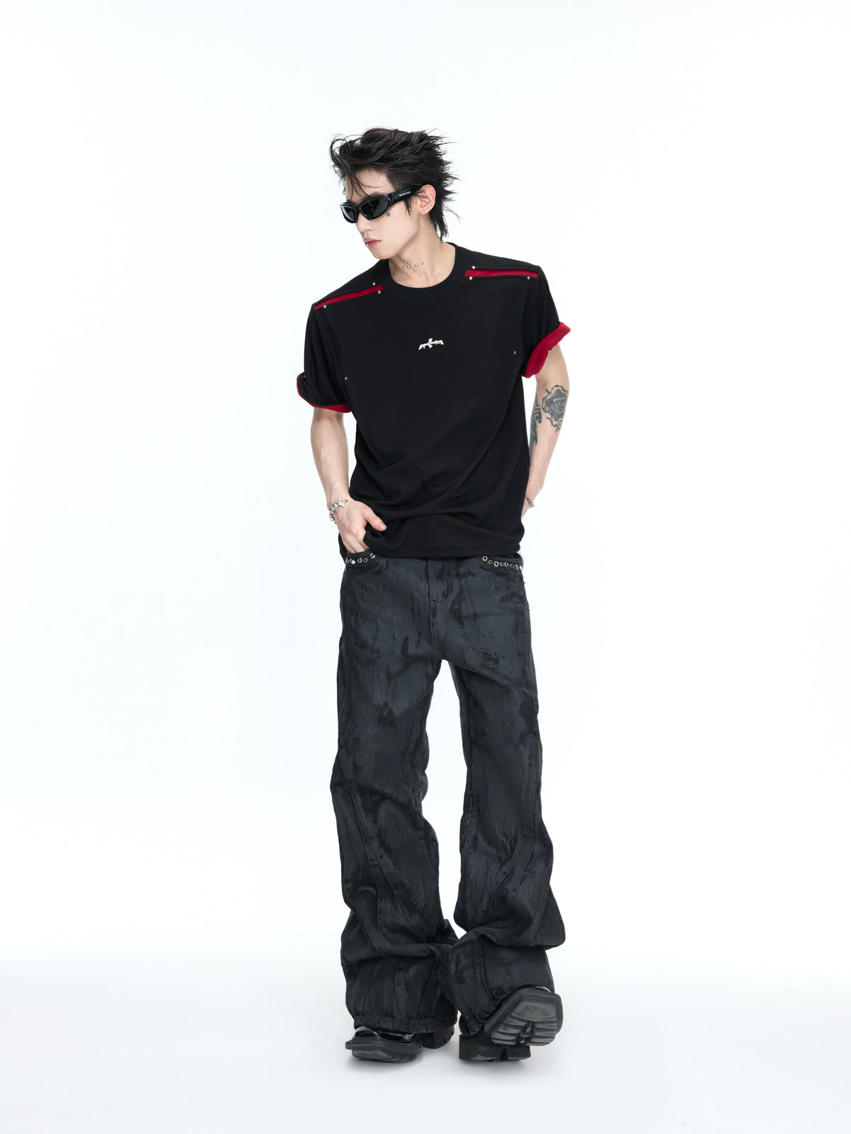 Color-Block Rivet T-Shirt - product image 3