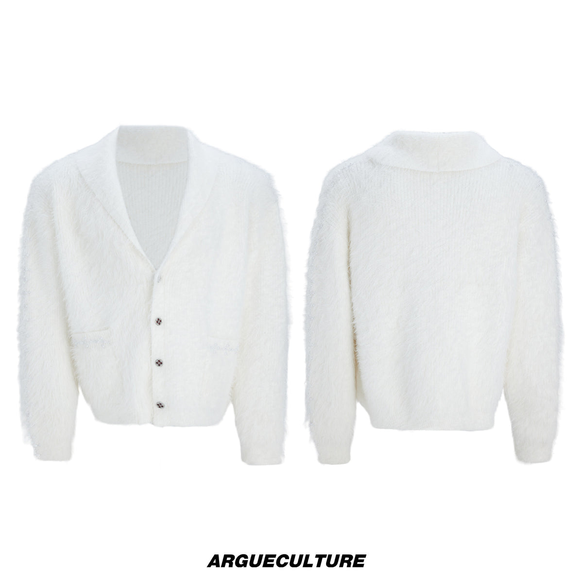 Contrast Stripe Wool-Blend Cardigan - product image 5